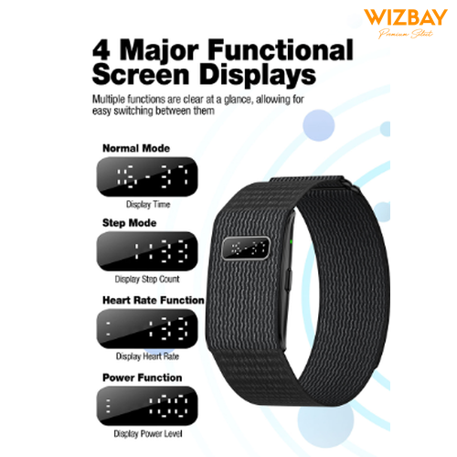 WizBay Premium Select - Fitness Tracker - GPS Tracker - Hartslag Bloedzuurstof - IP68 Waterdicht - Zwart