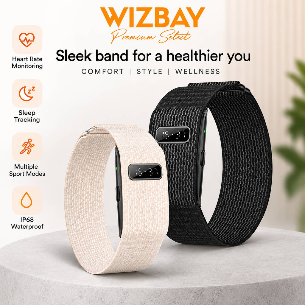 WizBay Premium Select - Fitness Tracker - GPS Tracker - Hartslag Bloedzuurstof - IP68 Waterdicht - Zwart
